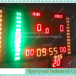 Basketball Gymnasium Electronic Digital Basketball Scoreboard and Shot Timer thumbnail-1