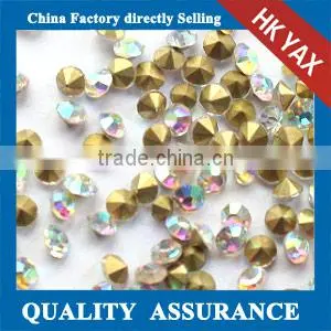W0413Lt.Rose Glass Chaton Rhinestones,China Manufacturer Point Back Crystal Rhinestone,point Back Rhinestone Garment Accessories thumbnail-4