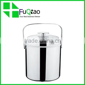 Wholesales Barware Stailess Steel Round Metal Plastic Led Ice Bucket With Lid With Handle Quality Choice thumbnail-6