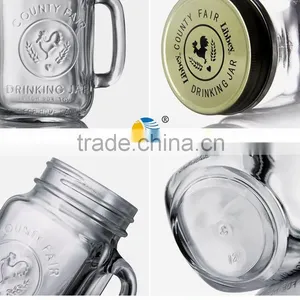 Glass Mason Jar With Metal Lid Wholesale thumbnail-1