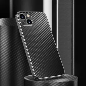 Electroplated Metal Carbon Fiber For Iphone 14 Pro Max Mobile Phone Case Box XS Max Lens Full Package 8 Plus Cases thumbnail-1