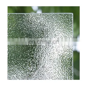 Clear Customized Design Tempered Stained Frosted Decorative Embossed Pattern Glass thumbnail-5