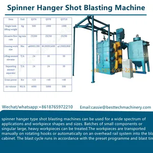 Hanger Shot Blasting Machine for Brake Disk Surface Cleaning thumbnail-1