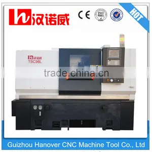 TSC36L-2 Axis Slant Bed Lathe Machine Supplier in China With 6'' Hydraulic Chuck 56mm Spindle Bore 8 Station Tool Turret thumbnail-1