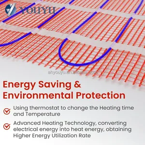 Modern Design HDPE+PP Electric Underfloor Heating Mat Waterproof Floor Warming Mat for Bathroom Electric Heating System thumbnail-4