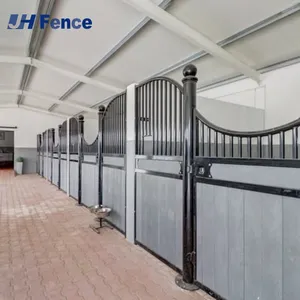 Equestrian Horse Barn Outdoor Eco-friendly Bamboo Wood Metal Horse Shelter Equine Farm Horse Stable thumbnail-4
