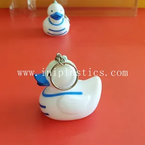 Item: Duck Key Chains Color:white Material:vinyl Size:about 5x6x7cm Logo Custom:available thumbnail-3