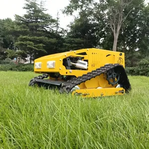 Industrial Single Cylinder Gasoline Engine Rubber Track Remote Operated Weed Cutter With 6Km/H Speed and 550mm Cutting Width thumbnail-2