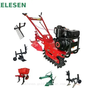 Kelesen Africa Diesel Power Mini Tiller Plowing Machine/ Petrol Plough Cultivators Plowing Machine/ Ploughing Rotary Tiller thumbnail-5