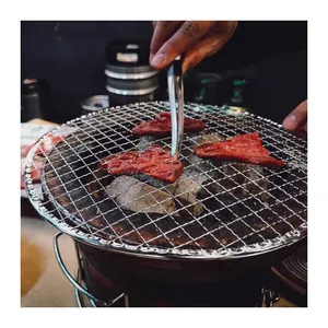Non Stick Baking Mat Stainless 304 Barbecue Wire Mesh Netting Bbq Grill Net Stainless Steel Bbq Grill Mesh thumbnail-1