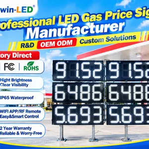 Auto Dimming Light Sensor Outdoor LED Fuel Price Display Sign thumbnail-1