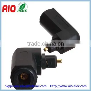 JIS-F05 Toslink Male Plug to Toslink Female Jack Right Angle Adapter thumbnail-1