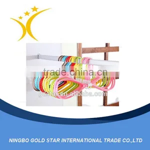 Wide Usely Hot Sale Plastic Flocked Hangers For Cloth Shop thumbnail-1