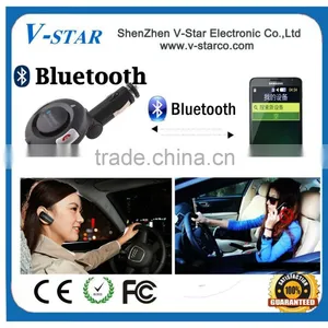 New Bluetooth 4.0 Handsfree Multipoint Speakerphone Car Speaker Kit With Car Charger GPS Music Player thumbnail-2