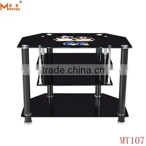 Classic Glass Metal Legs Floor tv Stands thumbnail-1