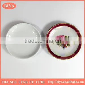 Ceramics Porcelain Small Plate Coated Colorful Pearl Glazed for Souvenir and Decorative Dish Custom thumbnail-2