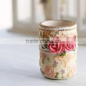AN462 ANPHY European Style Birthday Gift Cosmetic Brush Pen Decoration Resin Holder Display Stand Stock 9*11*6.2cm thumbnail-1