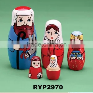 RYP2970 Set of 5 Nativity Nesting Dolls thumbnail-1
