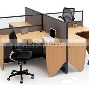 Modern 4 Person Cross Workstation,cross Steel Frame Office Partition ( SZ-WS006) thumbnail-3