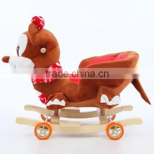 Variety of Cartoon Music Animal Rocking Horse,wood Toy Horse With Pedal thumbnail-2