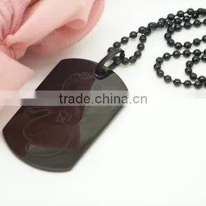 Laser Custom Pendants Black Tungsten Pendants Wholesale Dog Tag Pendants thumbnail-2