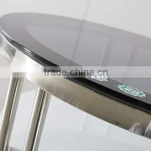 New Model Clear Round Glass Top Coffee Table thumbnail-4