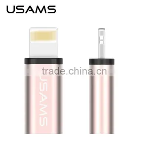 Usams Luxury Metal 8pin to Micro Usb Adapter for Iphone6 Series/ipad Series/ipod2.1A Max Quick Sync Data Connector thumbnail-1