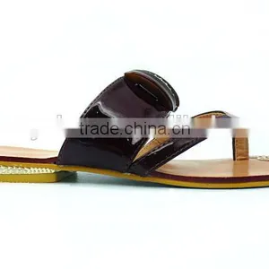 Fashion Design Comfortable Lady Fancy Flat Slipper Flip Flop With Button thumbnail-1