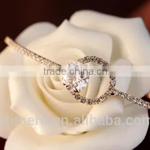 White Gold Plated AAA+ Cubic Zircon CZ Diamond Bangles Bracelets For Women Jewelry thumbnail-5