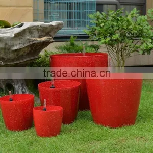 Hot Selling Garden Plastic Stacking Plant Pot With Painting thumbnail-1