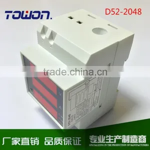 Din Rail LED AC 200-450V 0-100A Display Voltmeter Ammeter With Active and Reactive Power and Power Factor 5 in 1 Combo Meter thumbnail-3