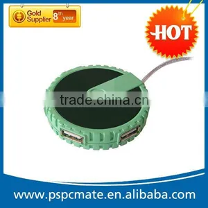 Car Wheel Shape High Speed 4 Port USB 2.0 HUB thumbnail-1