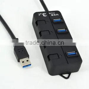 Factory Supply Portable Fashional Cute 5 Gbps Usb Wireless Hub 3.0 Hub 4 Port With Individual Switch thumbnail-3
