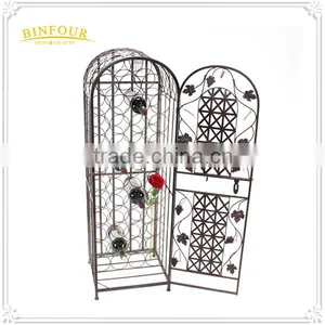Christmas Wine Rack Wall Metal Wire Wine Display Rack Storage Buckets, Coolers & Holders thumbnail-2
