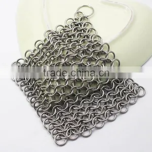 316L Stainless Steel Finger Cast Iron Scrubber Chainmail Cleaner Custom Cast Iron Cleaner Quality Choice thumbnail-1