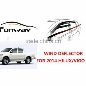 Window Visor Sun Visor Wind Weather Deflector for 2014 TOYOTA HILUX VIGO thumbnail-1