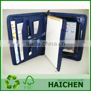 Hot Selling Leather Portfolio Case With Zipper Closure thumbnail-1