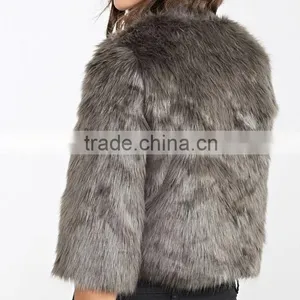 New Fashion High Quality Womens Short Faux Fur Coat thumbnail-4