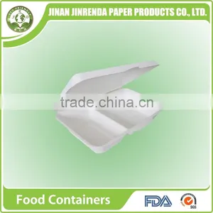 Disposable Bio-degradable 600ML Clamshell Container With Sugarcane Pulp. thumbnail-5