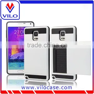 Cheapest With Hgih Quality Card Holder Tpu+pc 2 in 1 Hard Back Case for Samsung Note 4 thumbnail-2