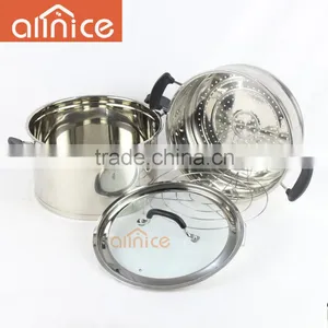 Stainless Steel Two Layer/Tier Food Steamer Pot thumbnail-3
