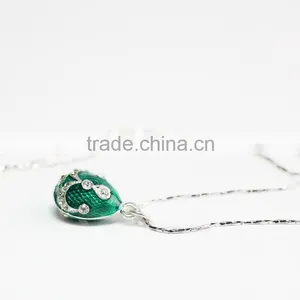 High Quality Green Metal Enamel Pendant thumbnail-4