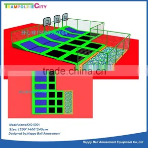 Trampoline Park Indoor Trampoline With Large Size4 Foam Pit and Basketball Hoop thumbnail-1