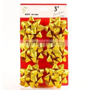 Mini Christmas Gift Bows Factory Distribution of Star Fabric Bow Print thumbnail-2