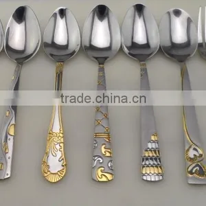 Gold Plated Silver Cutlery Stainless Steel Flatware Set thumbnail-3