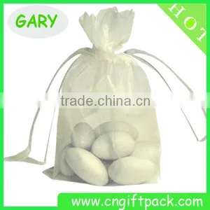 Ivory Organza Bags Cheap Drawstring Wedding Sweet Bags thumbnail-1