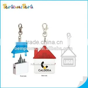 4 in 1 House Shape Tool Kit Keychain, Mini Screwdriver Kit for Promotion thumbnail-1