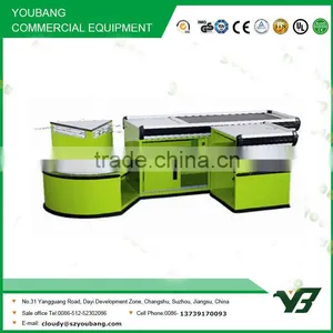 Hot Sell Good Cheap Green Color Supermarket Cashier Counter Table (YB-H07) thumbnail-1