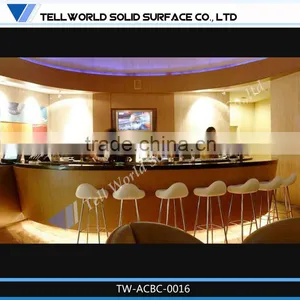 2014 Modern Beautiful Luxury Cambered Artificial Marble Club Bar Counter Furniture for Sale thumbnail-1