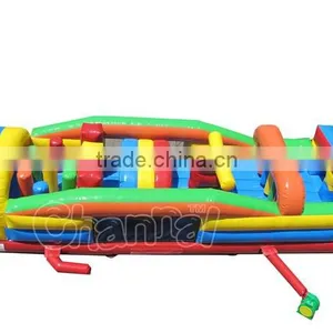 Giant Commercial Rainbow Inflatable Obstacle Course for Sale thumbnail-3